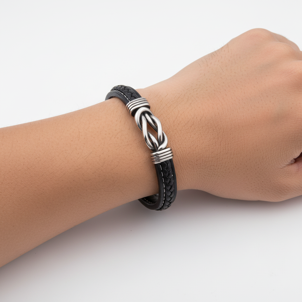 Verstellbares Lederarmband - KnotFashion