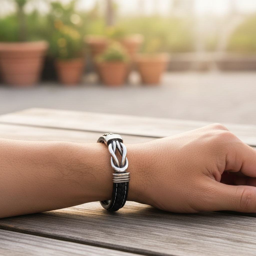 Verstellbares Lederarmband - KnotFashion