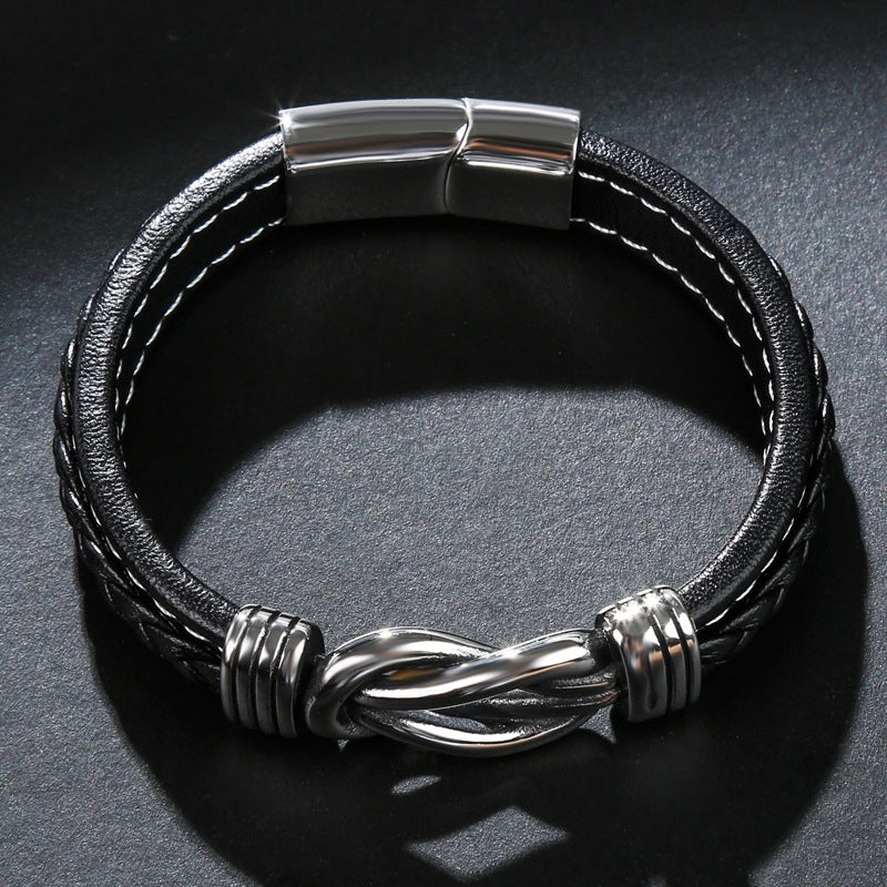 Verstellbares Lederarmband - KnotFashion
