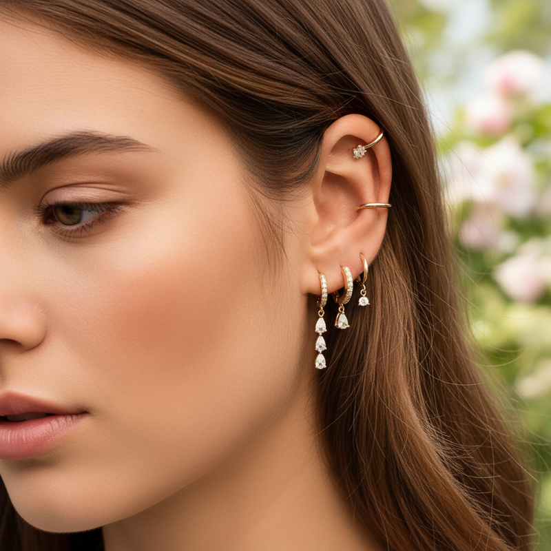 Vielseitige Ohrringe - AuroraGleam