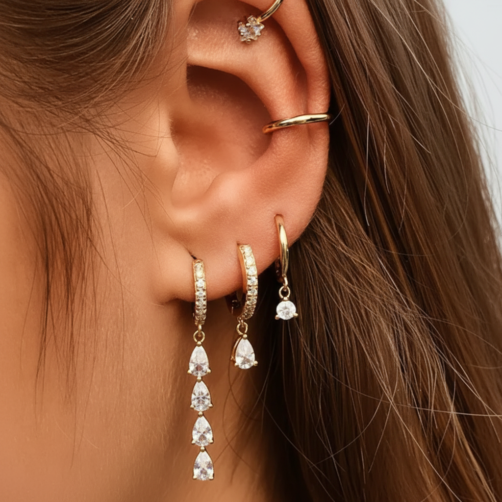 Vielseitige Ohrringe - AuroraGleam