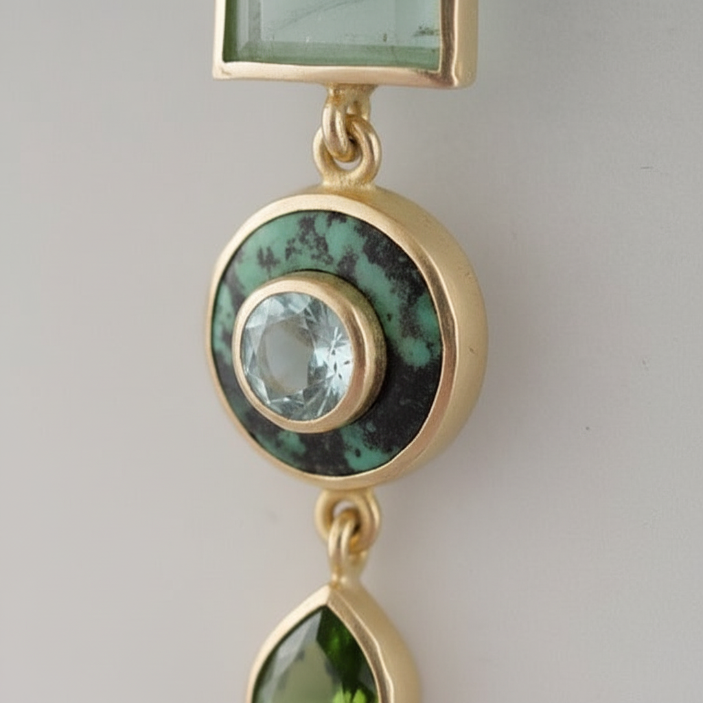 Vintage-Stil Ohrringe - GreenGlow