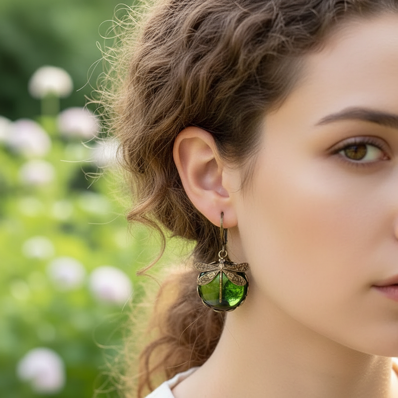Vintage Tropfenohrringe - DragonflyEarrings