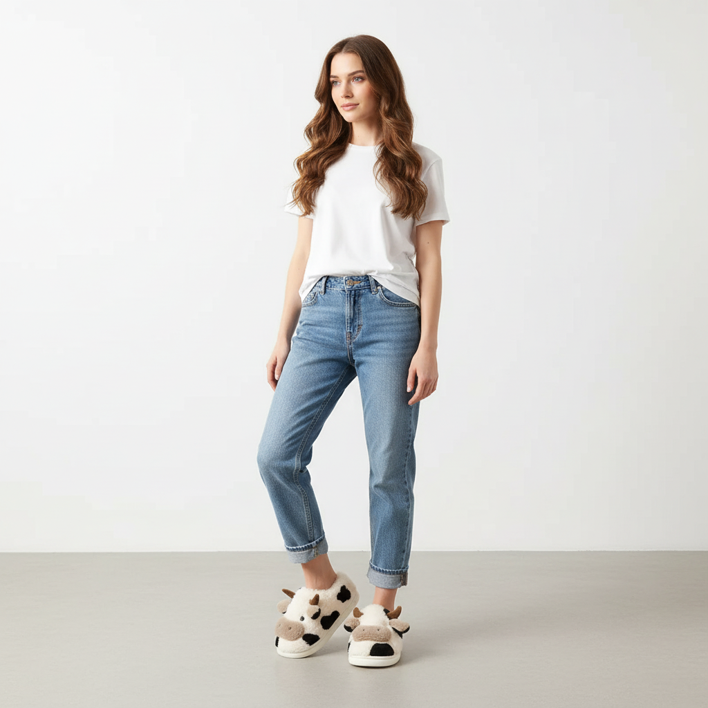 Weiche Plüschpantoffel - CuddleCow