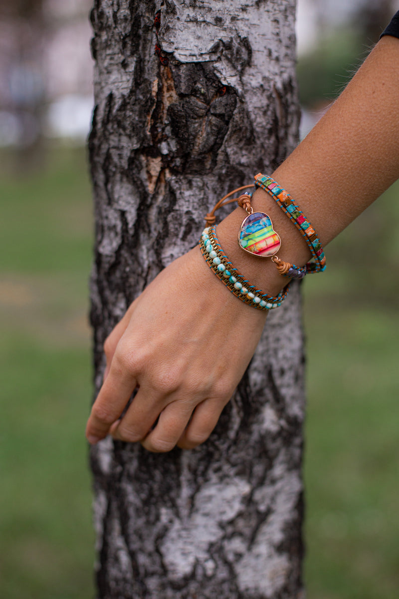 Wickelarmband Aus Leder - HeartWrap