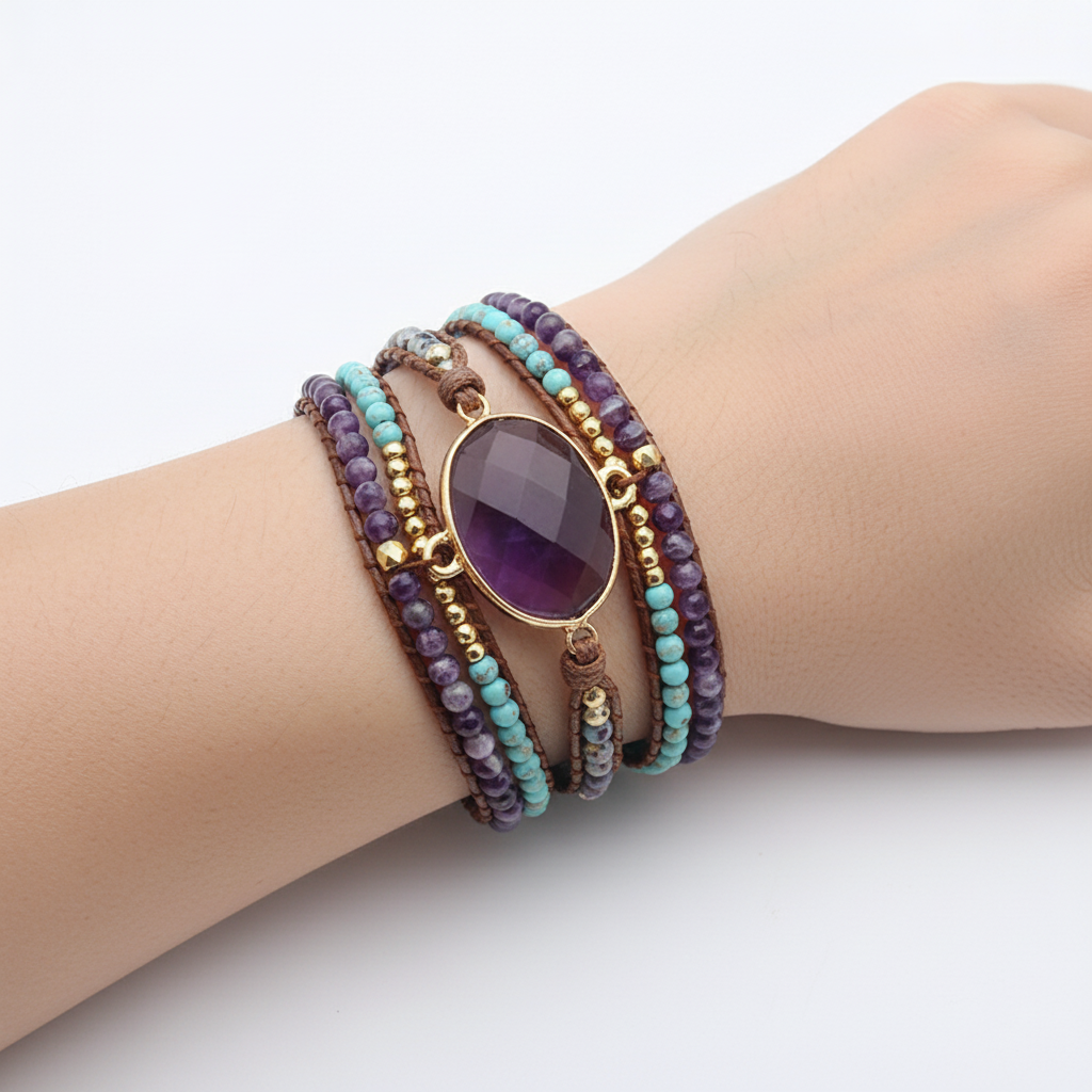 Wickelarmband Aus Steinen - BohoGlow