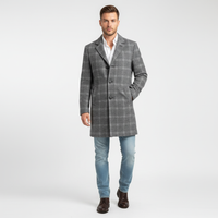 Wollmantel Mit Karomuster - Marc