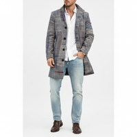 Wollmantel Mit Karomuster - Marc