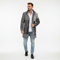 Wollmantel Mit Karomuster - Marc