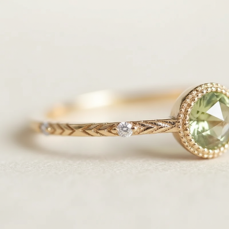 Zarter Silberring - PeridotJewelry