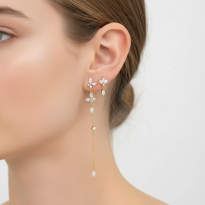 Zeitlose Ohrringe Mit Zirkonia - GleamPearl