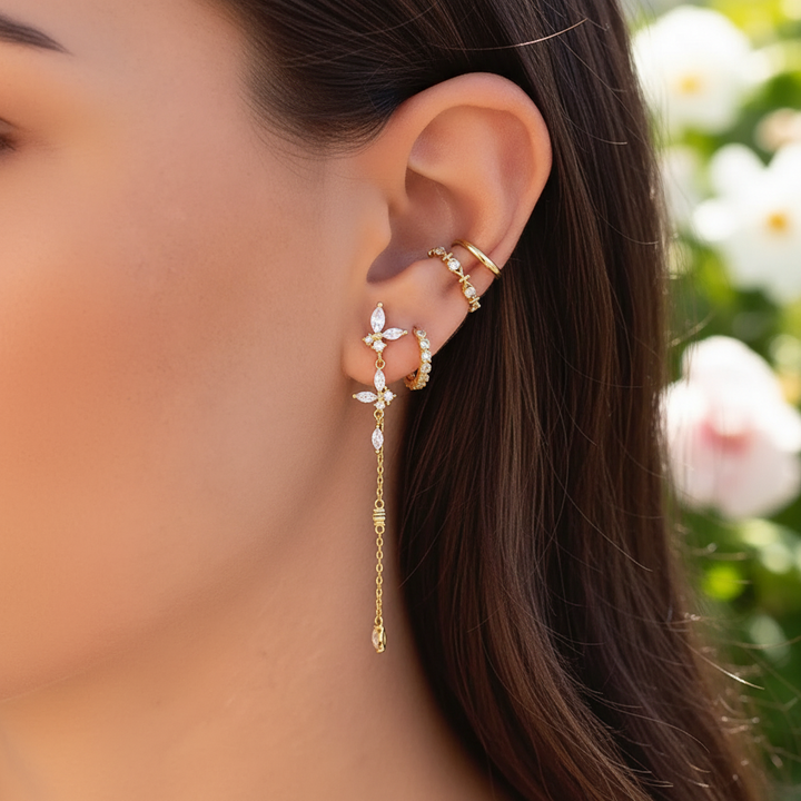 Zeitlose Ohrringe Mit Zirkonia - GleamPearl