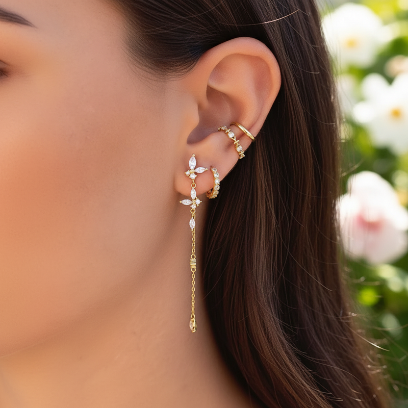 Zeitlose Ohrringe Mit Zirkonia - GleamPearl