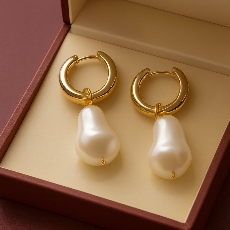 Zeitlose Vintage-Perlen-Ohrringe