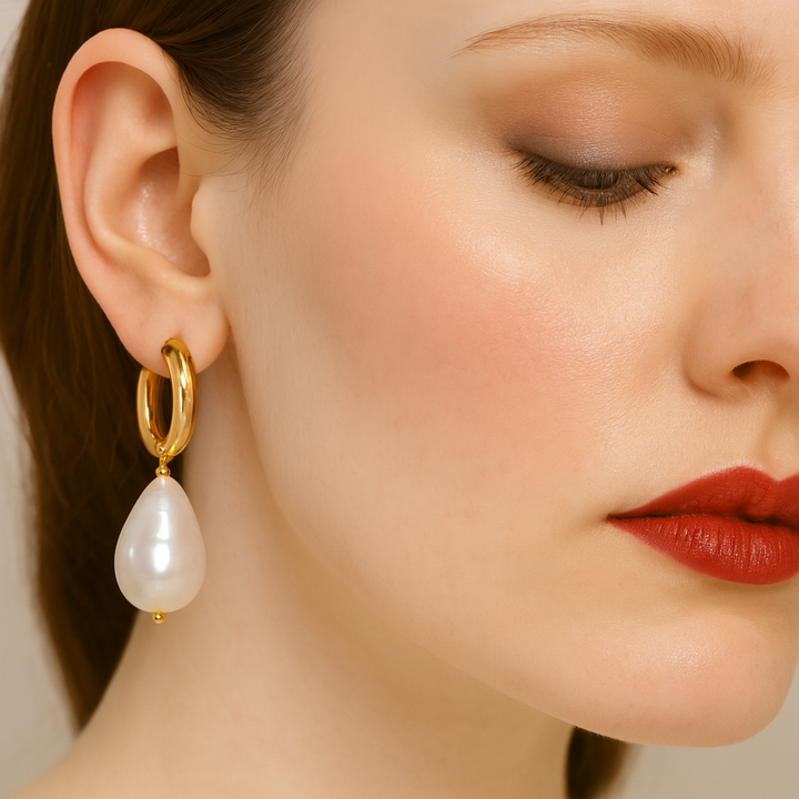 Zeitlose Vintage-Perlen-Ohrringe