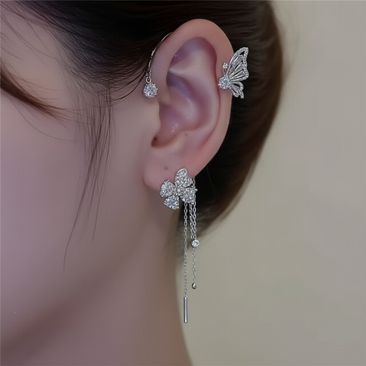 Zirkonia Ohrringe - ButterflyClip