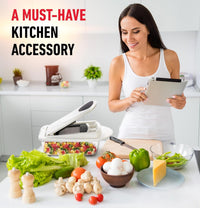 Gemüseschneider | Schnelles 8-in-1 Vielseitiges, Langlebiges Schneiden, Hacken, Reiben-Luzern Mode