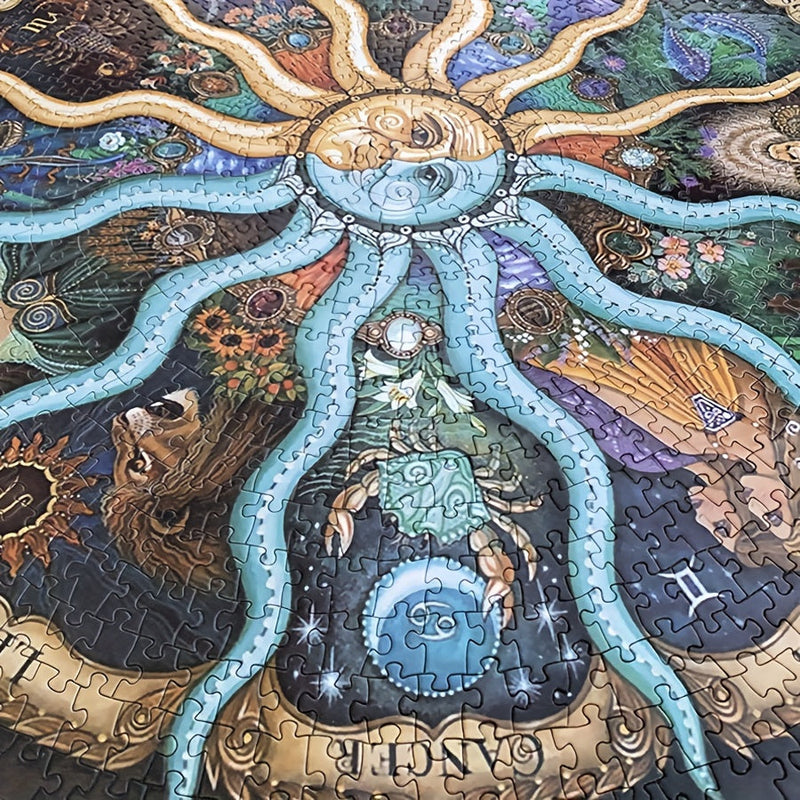 Runde Puzzle | 1000 Teile Sternzeichen Beruhigend Erwachsene-Luzern Mode