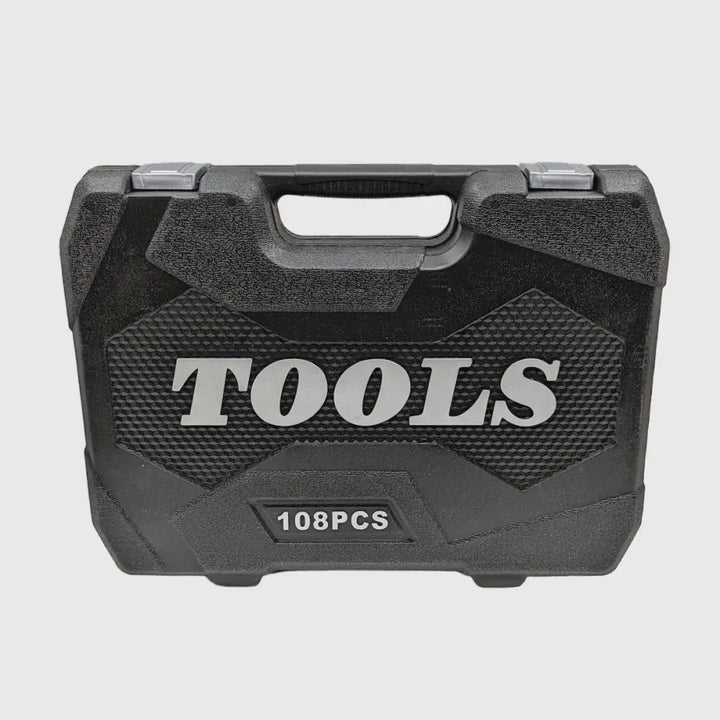 Steckschlüsselset | 108-teilig | Koffer | Inkl. Ratschen | Chrom-Vanadium-Luzern Mode