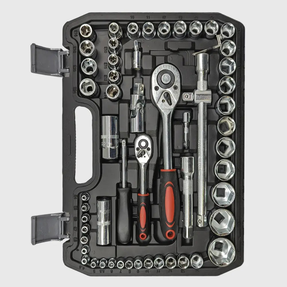 Steckschlüsselset | 108-teilig | Koffer | Inkl. Ratschen | Chrom-Vanadium-Luzern Mode