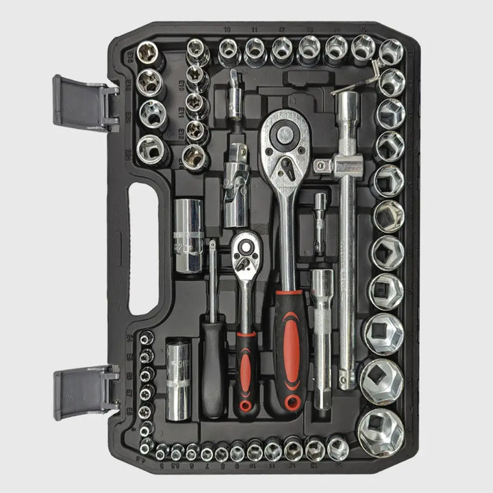 Steckschlüsselset | 108-teilig | Koffer | Inkl. Ratschen | Chrom-Vanadium-Luzern Mode