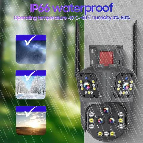 Überwachungskamera | 20x Zoom | 20 MP | 10K | WiFi | 360° Abdeckung-Luzern Mode