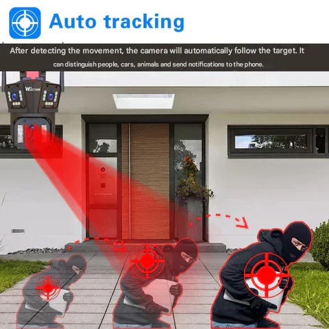 Überwachungskamera | 20x Zoom | 20 MP | 10K | WiFi | 360° Abdeckung-Luzern Mode