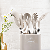 Küchenutensilien-Set | Silikon | 12-teilig | Vielseitig | Edelstahl | Stilvoll | Langlebig-Luzern Mode