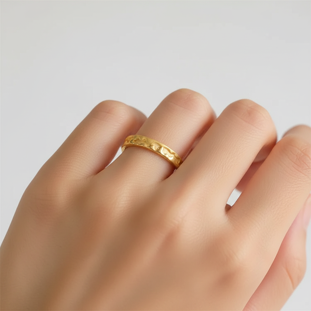 18K Vergoldetes Sterlingsilber - HoneyGoldRing 