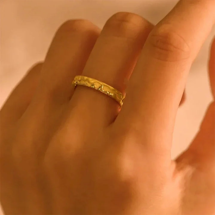 18K Vergoldetes Sterlingsilber - HoneyGoldRing 