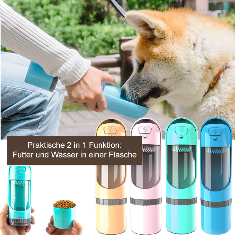 Hunde-Wasserflasche | Futter 2-in-1 Kompakt Praktisch Langlebig Vielseitig-Luzern Mode