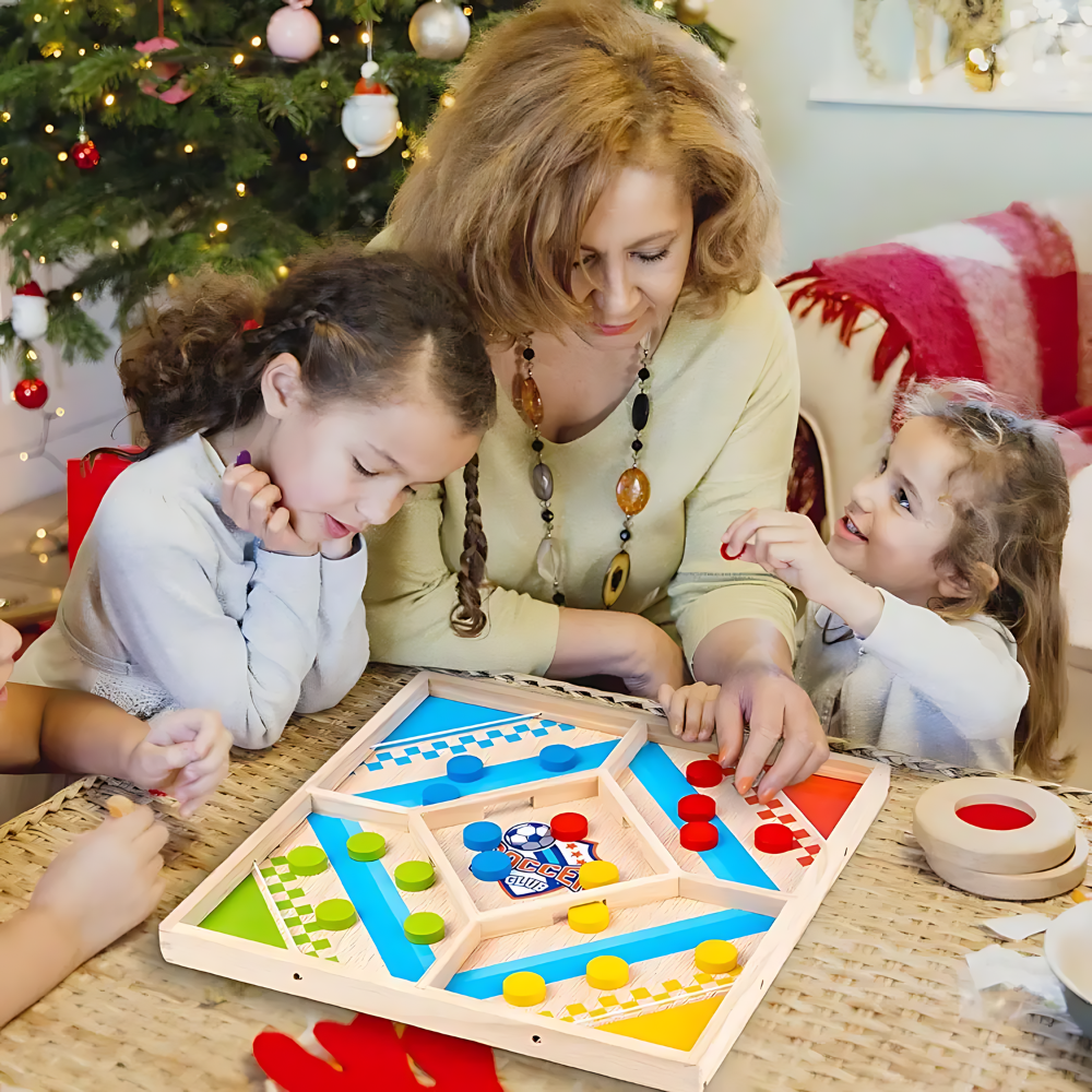 2-in-1 Brettspiel | Familienvergnügen Holz Langlebig Vielseitig Lehrreich-Luzern Mode