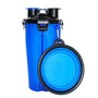 Futter- und Wasserschale für Haustiere | 2-in-1 Reisebecher | Praktischer Stauraum | BPA-frei-Blau-Luzern Mode