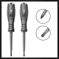 2-in-1 Schraubendreher | Spannungstester | Magnetisch | Kompakt-2 Stück – (Kreuzschlitz + Schlitz)-Luzern Mode