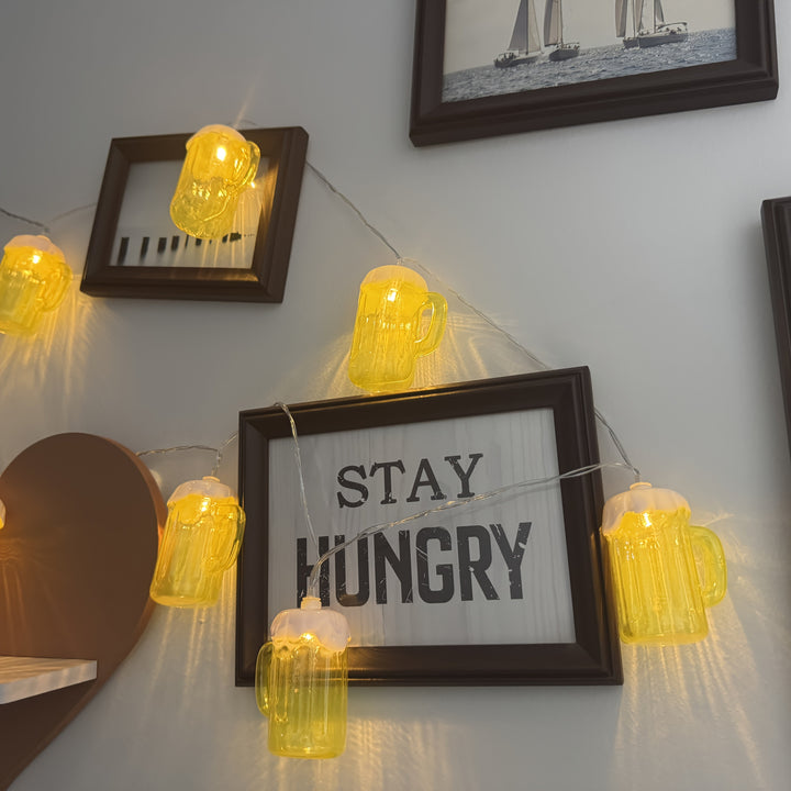 2 Stück LED Bierkrug Lichterkette – LichterBier Oktoberfest 2026