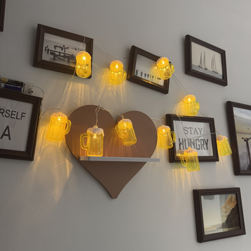 2 Stück LED Bierkrug Lichterkette – LichterBier Oktoberfest 2026