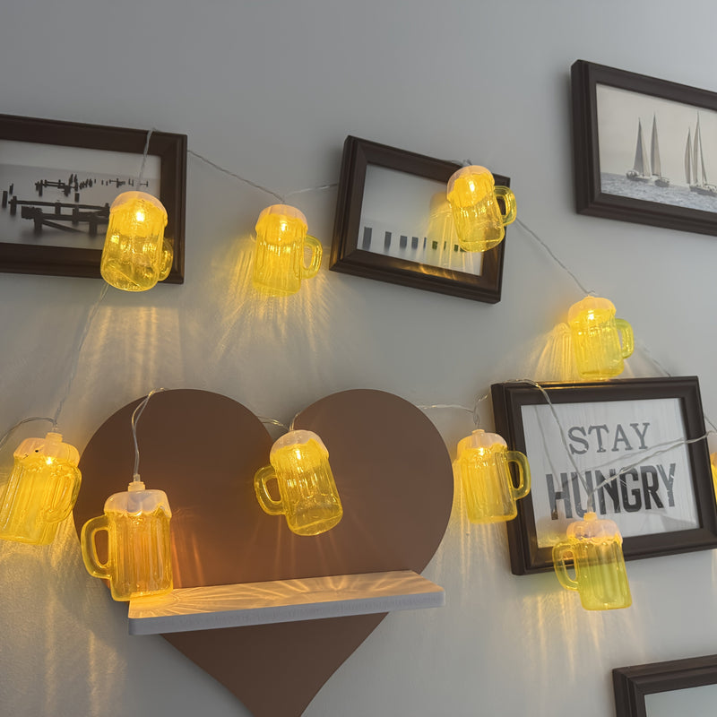 2 Stück LED Bierkrug Lichterkette – LichterBier Oktoberfest 2026