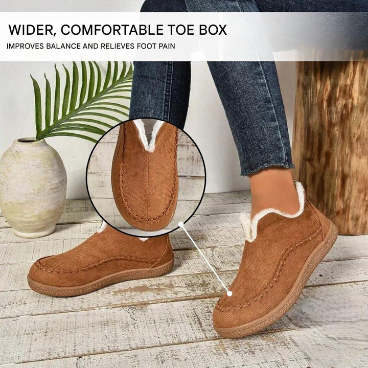 Barfußhausschuhe mit Fleece-Futter – Amalia