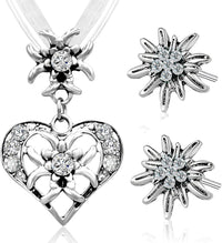 Edelweiß Schmuckset mit Herzanhänger – HerzGlanz Oktoberfest 2026