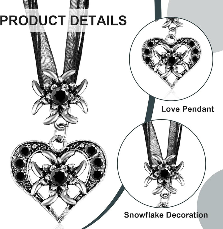 Edelweiß Schmuckset mit Herzanhänger – BergMystik Oktoberfest 2026