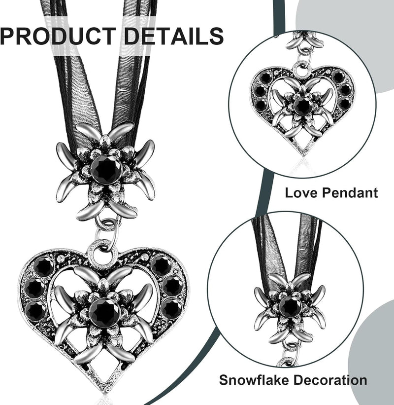 Edelweiß Schmuckset mit Herzanhänger – BergMystik Oktoberfest 2026