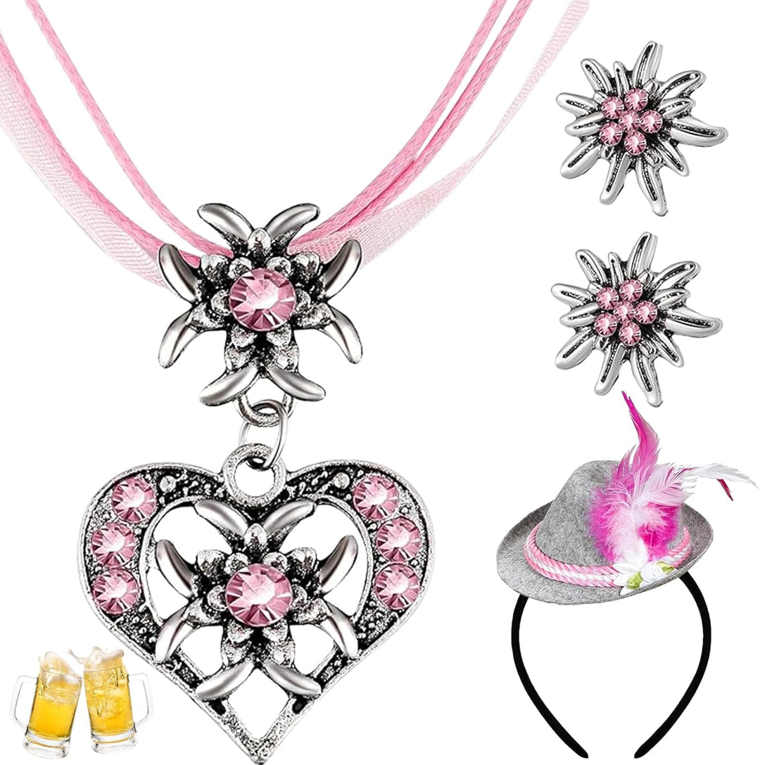 Edelweiß Schmuckset mit Perlen – TrachtenZauber Oktoberfest 2026