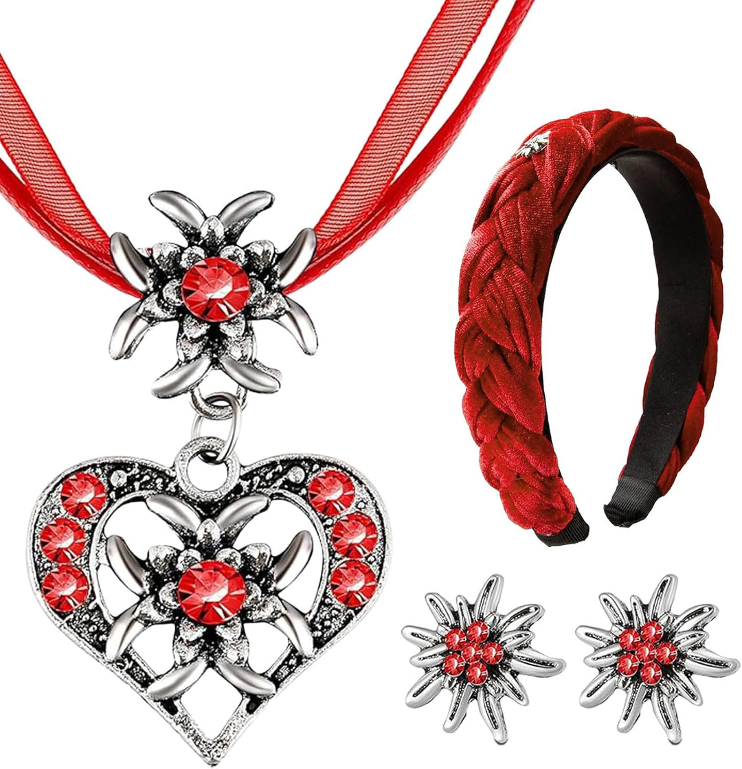 Edelweiß Schmuckset mit Perlen – TrachtenZauber Oktoberfest 2026