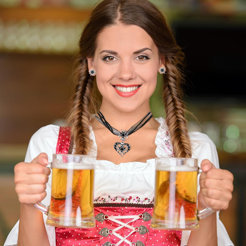 Edelweiß Schmuckset mit Herzanhänger – BergMystik Oktoberfest 2026
