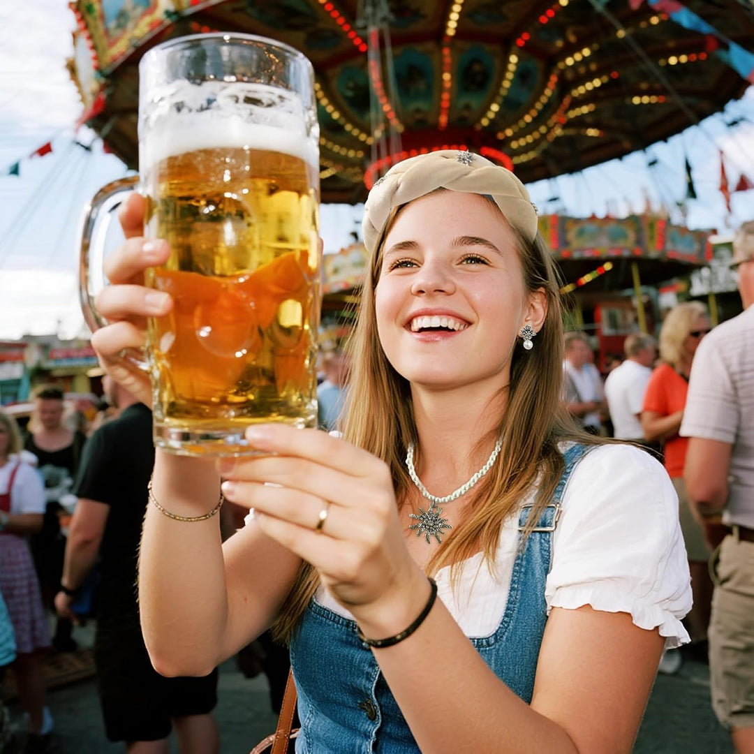 Edelweiß Schmuckset mit Perlen – TrachtenZauber Oktoberfest 2026