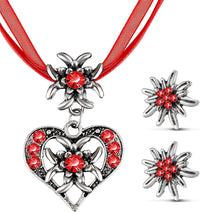 Edelweiß Schmuckset mit Herzanhänger – AlpenGlück Oktoberfest 2026