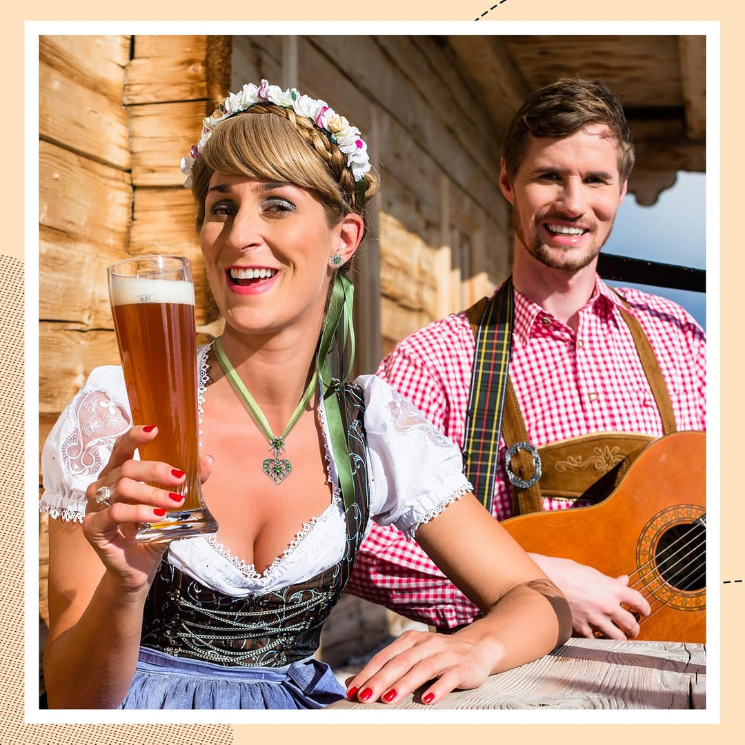 Edelweiß Schmuckset mit Herzanhänger – AlpenFrische Oktoberfest 2026