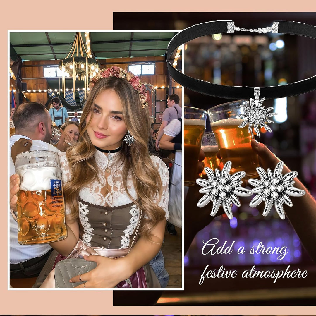 Damen Edelweiß Schmuckset – AlpenLiebe Oktoberfest 2026
