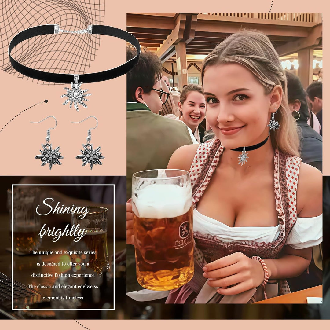 Damen Edelweiß Schmuckset – AlpenLiebe Oktoberfest 2026