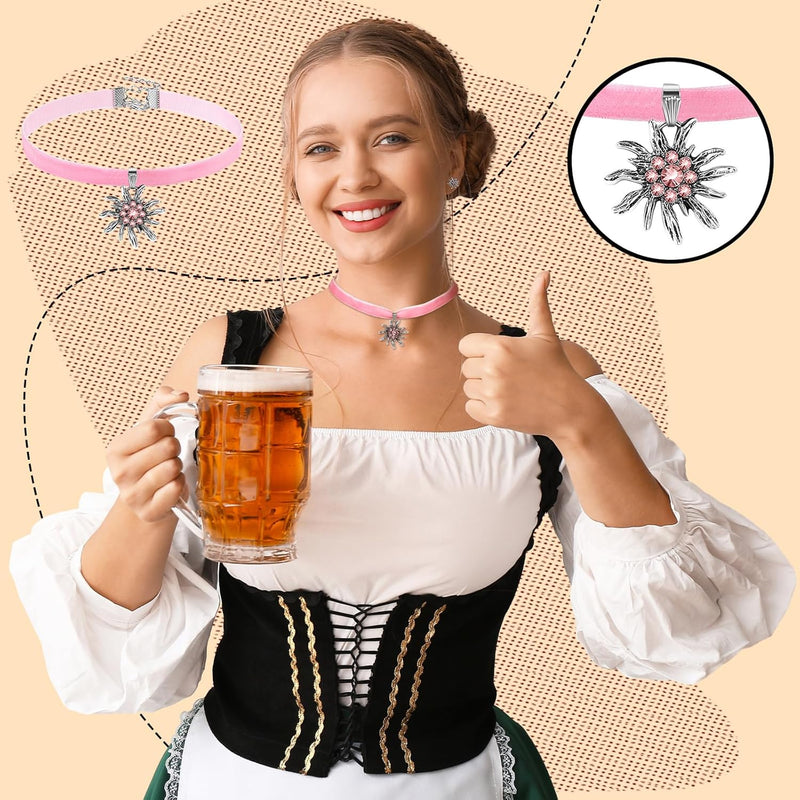 Edelweiß Schmuckset mit Samtband – AlpenRosé Oktoberfest 2026